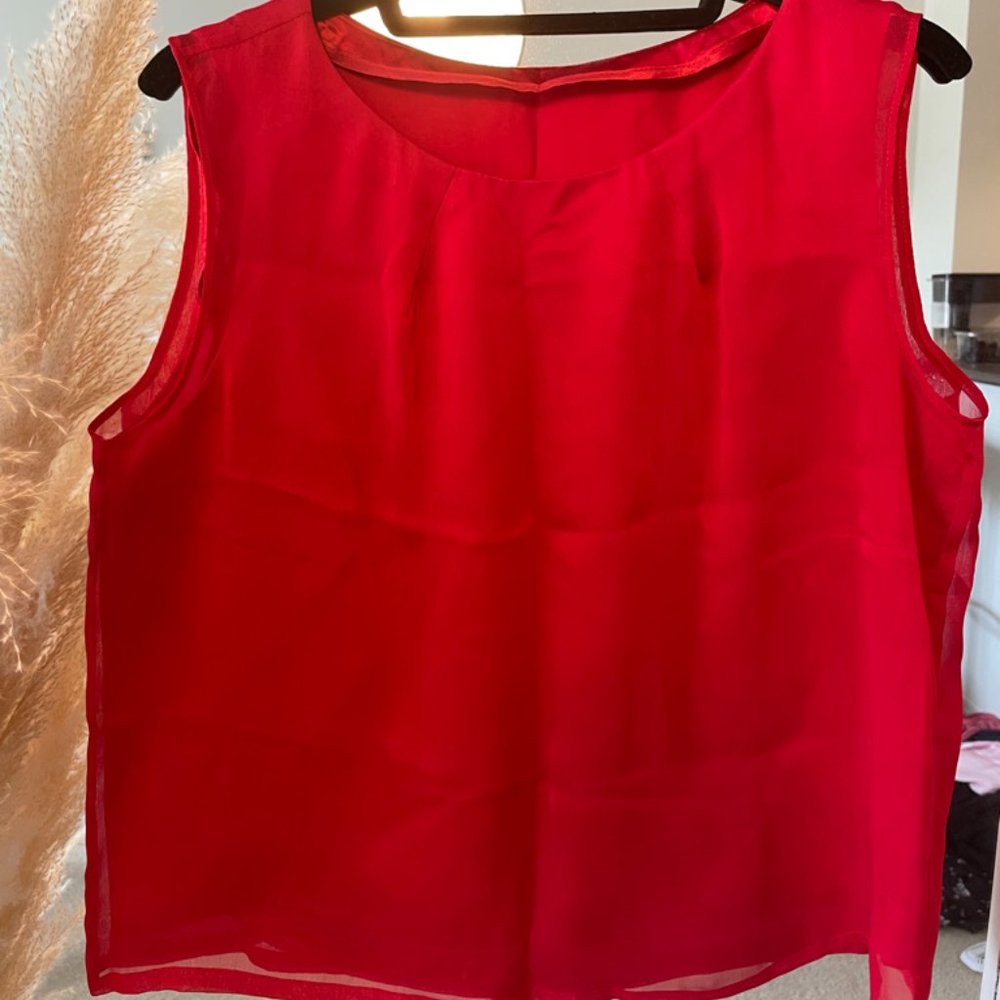 Custom red blouse